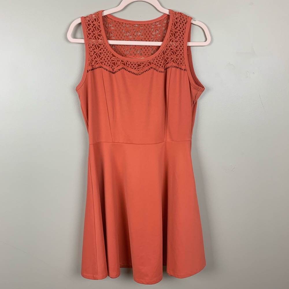 Altar’d state orange large fit and flare dress